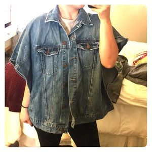 poncho jean jacket